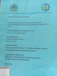 pembuatan desain rumah tipe 8X15 menggunakan aplikasi google sketch up 2018