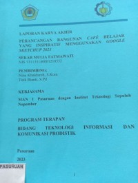 perancangan bangunan cafe belajar yang insratif menggunakan googkle sketchup 2023