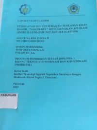 pembuatan buku interaktif makanan khas bangil 