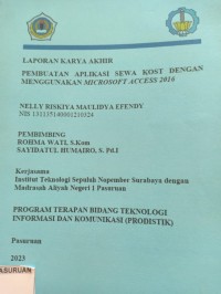 PEMBUATAN APLIKASI SEWA KOST DENGAN MENGGUNAKAN MICROSOFT ACCESS 2016