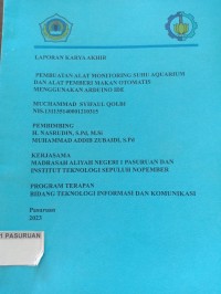 pembuatan alat monitoring suhu aquarium dan alat pemberi makan otomatis menggunakan arduino ide