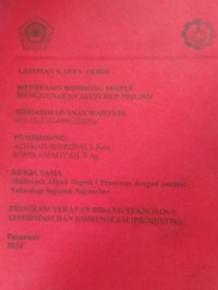 laporan karya akhir mendesain rombongan simple menggunakan sketchup pro 2024