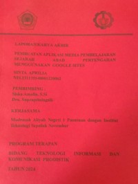 laporan karya akhir pembuatan aplikasi media pembelajaran sejarah abad pertengahan menggunakan google sites