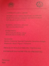 laporan karya akhir pembuatan video promosi kampung kerupuk kedungrejo menggunakan aplikasi capcut 2.5.0