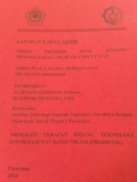 laporan karya akhir video promosi petis kupang menggunakan aplikasi capcut 4.1.0