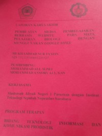 laporan karya akhir pembuatan media pembelajaran berbasis website pada mata pelajaran biologi dengan menggunakan google sites