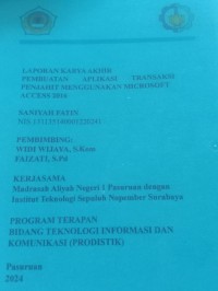 laporan karya akhir pembuatan aplikasi transaksi penjahit menggunakan microsoft access 2016