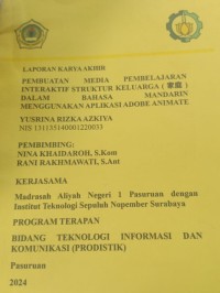 laporan karya akhir pembuatan media pembelajaran interaktif struktur keluarga dalam bahasa mandarin menggunakan aplikasi adobe animate