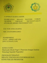 laporan karya akhir pembuatan desain banner umkm sempol nikmad menggunakan aplikasi adobe photoshop 2024